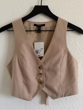 forever 21 tailored button vest